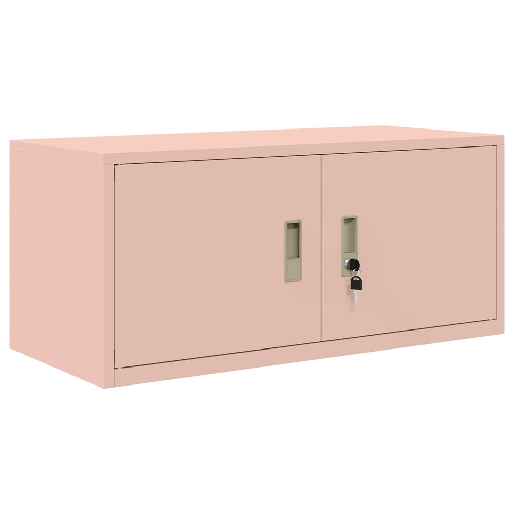 Rosa Stahlschrank, 90x40x40 cm