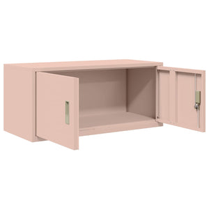 Rosa Stahlschrank, 90x40x40 cm