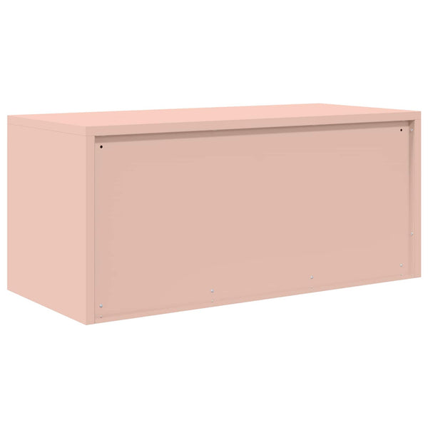 Rosa Stahlschrank, 90x40x40 cm