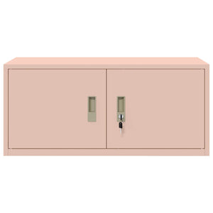Rosa Stahlschrank, 90x40x40 cm