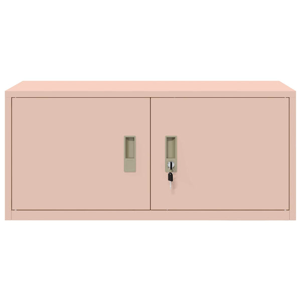 Rosa Stahlschrank, 90x40x40 cm