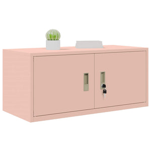 Rosa Stahlschrank, 90x40x40 cm