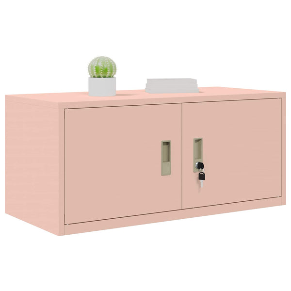 Rosa Stahlschrank, 90x40x40 cm