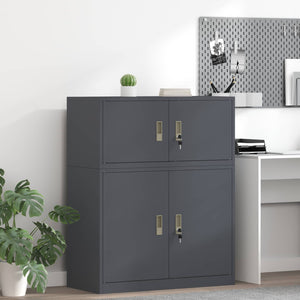 Aktenschrank Anthrazit Stahl 90x40x40cm