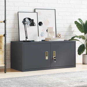 Aktenschrank Anthrazit Stahl 90x40x40cm