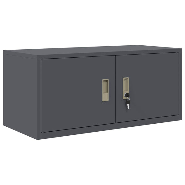 Aktenschrank Anthrazit Stahl 90x40x40cm