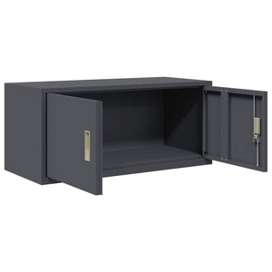 Aktenschrank Anthrazit Stahl 90x40x40cm
