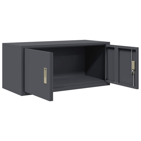 Aktenschrank Anthrazit Stahl 90x40x40cm