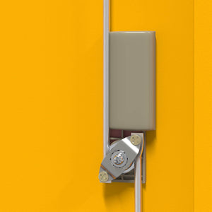Senfgelber Stahlschrank, 90x40x40cm