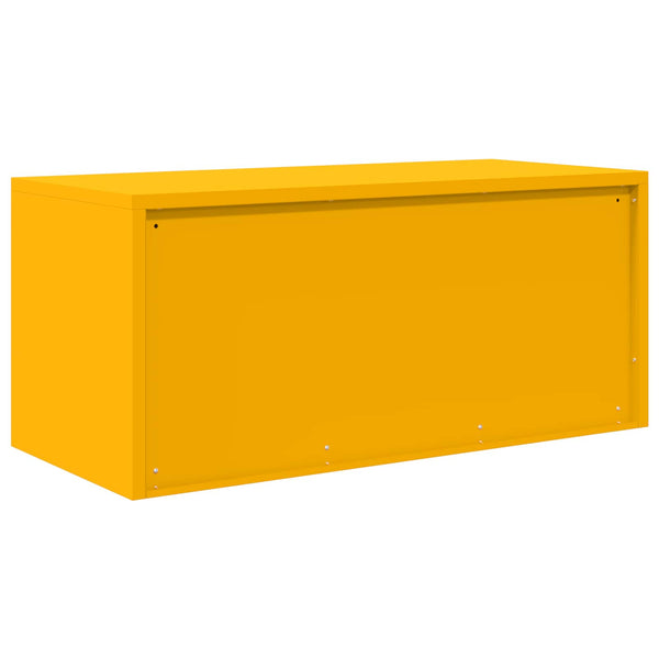 Senfgelber Stahlschrank, 90x40x40cm