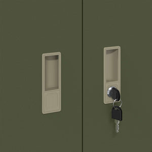 Aktenschrank Olive Grün Stahl 90x40x40cm