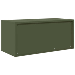 Aktenschrank Olive Grün Stahl 90x40x40cm