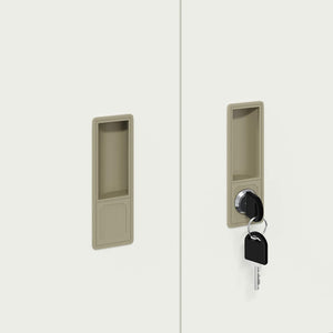 Weißer Stahlschrank, 90x40x40 cm