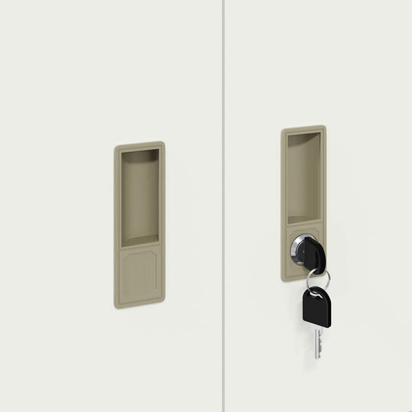 Weißer Stahlschrank, 90x40x40 cm