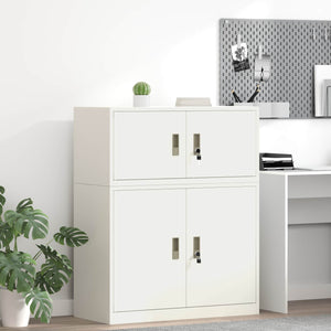 Weißer Stahlschrank, 90x40x40 cm