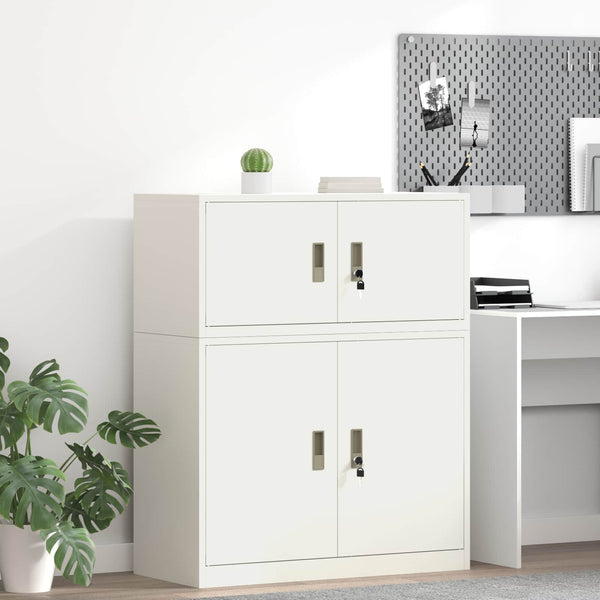 Weißer Stahlschrank, 90x40x40 cm