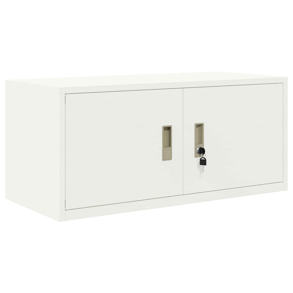 Weißer Stahlschrank, 90x40x40 cm