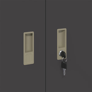 Schwarzer Stahlschrank, 90x40x70 cm