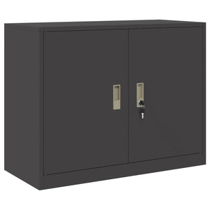 Schwarzer Stahlschrank, 90x40x70 cm