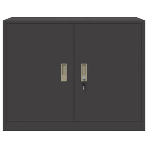 Schwarzer Stahlschrank, 90x40x70 cm