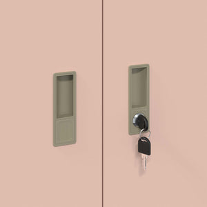 Rosa Aktenschrank Stahl 90x40x70cm