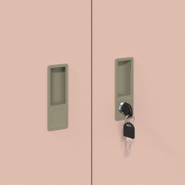 Rosa Aktenschrank Stahl 90x40x70cm