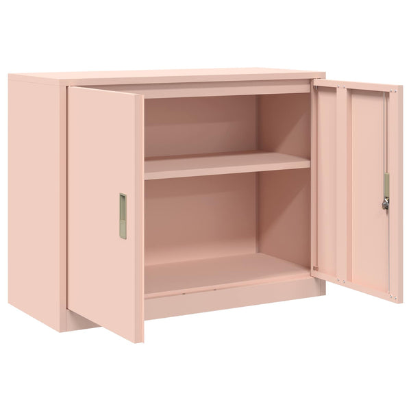 Rosa Aktenschrank Stahl 90x40x70cm