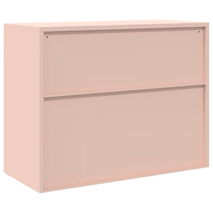 Rosa Aktenschrank Stahl 90x40x70cm