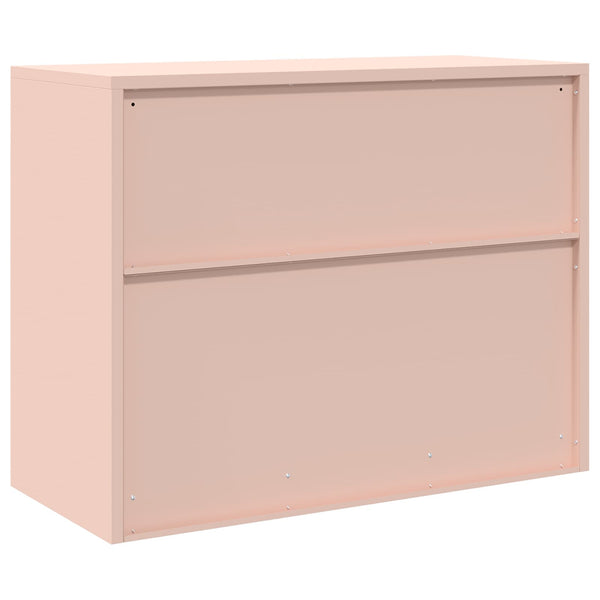 Rosa Aktenschrank Stahl 90x40x70cm