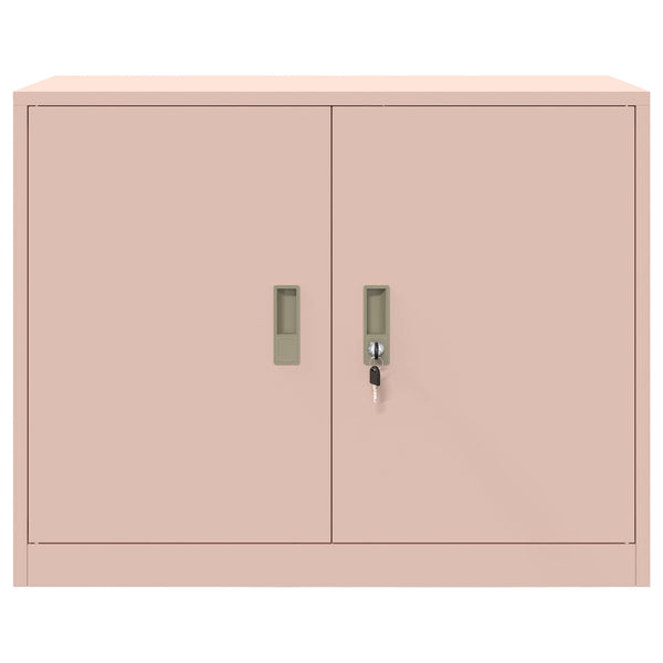 Rosa Aktenschrank Stahl 90x40x70cm
