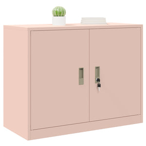 Rosa Aktenschrank Stahl 90x40x70cm