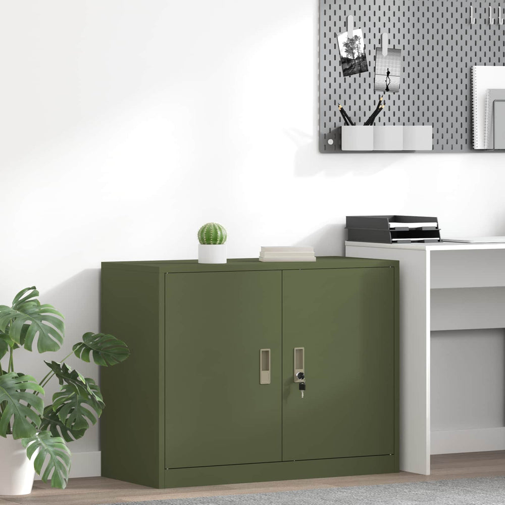 Aktenschrank Olive Grün Stahlschrank 90x70 cm