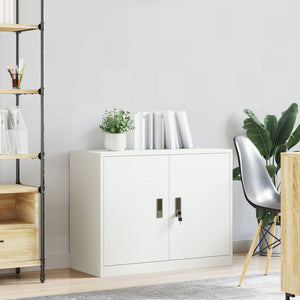 Weißer Stahlschrank, 90x40x70 cm