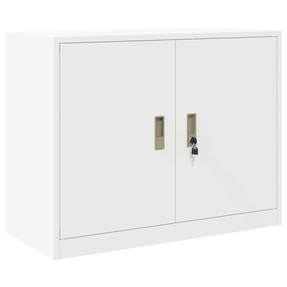 Weißer Stahlschrank, 90x40x70 cm