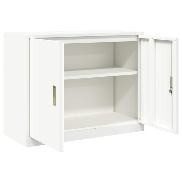 Weißer Stahlschrank, 90x40x70 cm