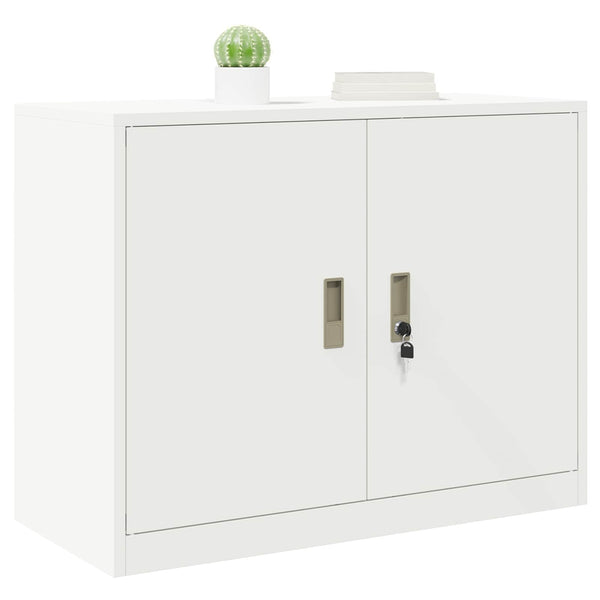 Weißer Stahlschrank, 90x40x70 cm