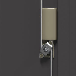 Schwarzer Stahlschrank, 90 cm