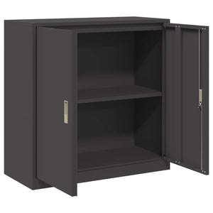 Schwarzer Stahlschrank, 90 cm