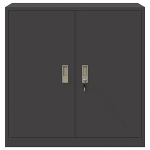 Schwarzer Stahlschrank, 90 cm