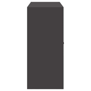 Schwarzer Stahlschrank, 90 cm