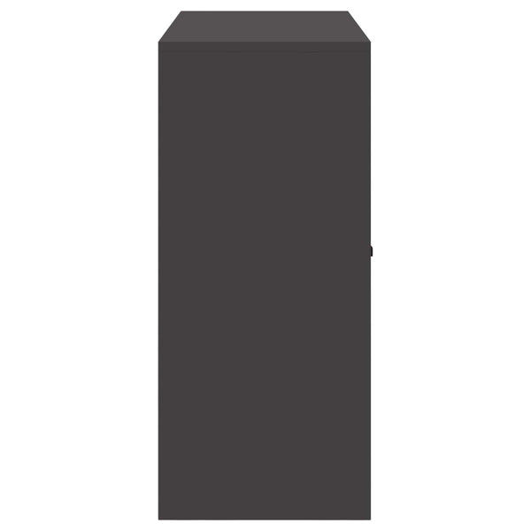 Schwarzer Stahlschrank, 90 cm
