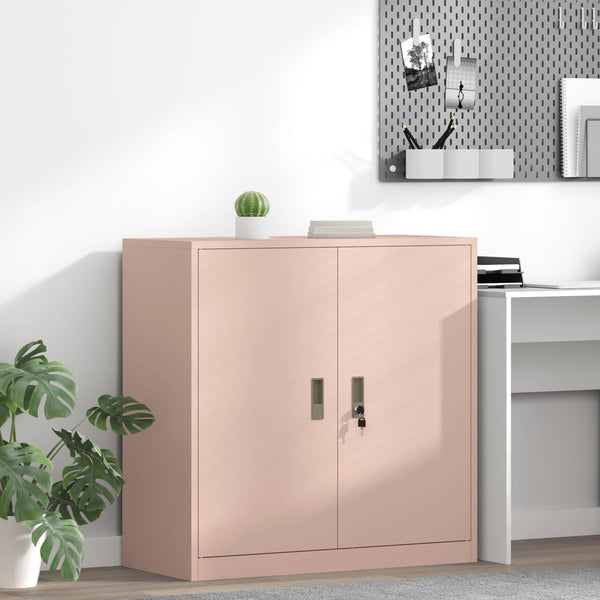 Rosa Aktenschrank Stahl 90x40x90cm
