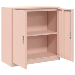 Rosa Aktenschrank Stahl 90x40x90cm