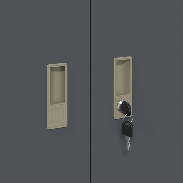 Aktenschrank Anthrazit Stahl 90x90x40cm