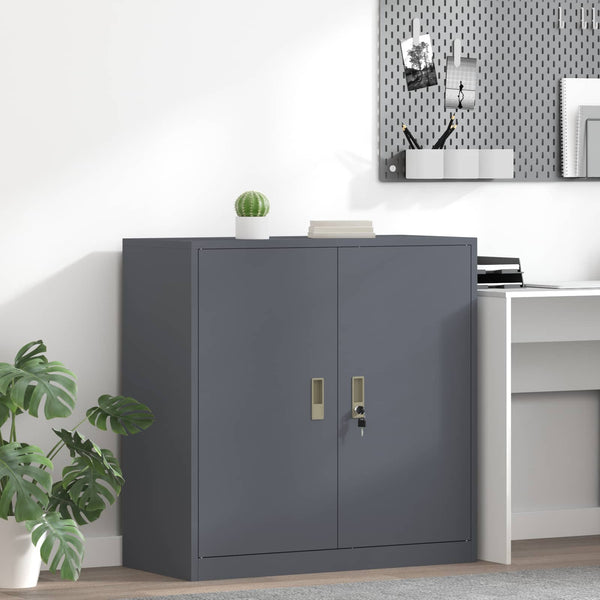 Aktenschrank Anthrazit Stahl 90x90x40cm