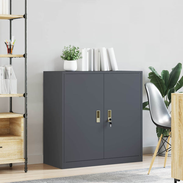 Aktenschrank Anthrazit Stahl 90x90x40cm