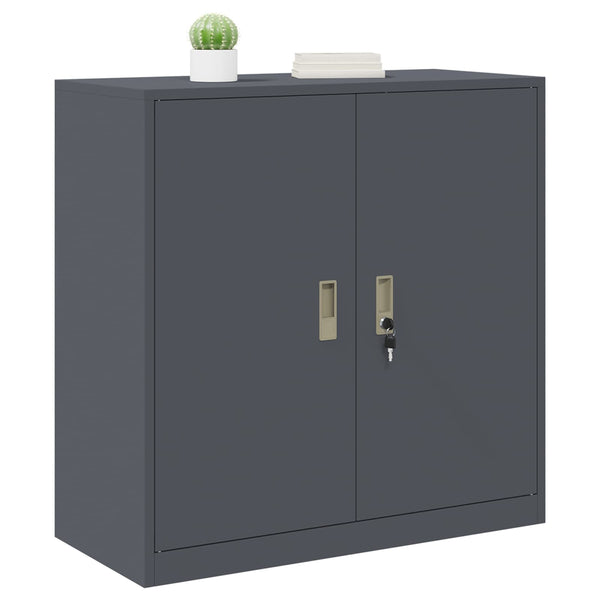 Aktenschrank Anthrazit Stahl 90x90x40cm