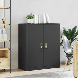 Stahlschrank Schwarz, 90x40x105 cm