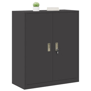 Stahlschrank Schwarz, 90x40x105 cm