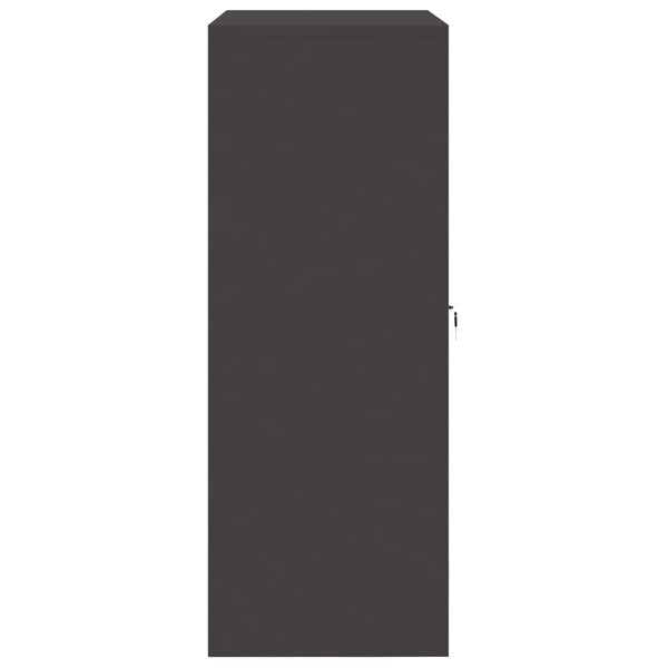 Stahlschrank Schwarz, 90x40x105 cm